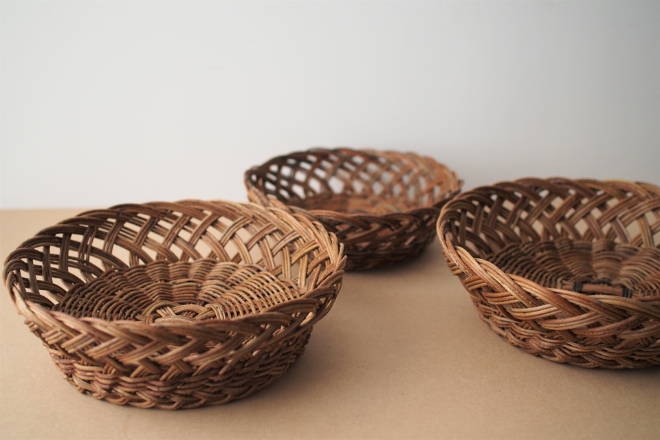 あけびの波編み盛りかご - ウェブショップ - jokogumo - よこぐも