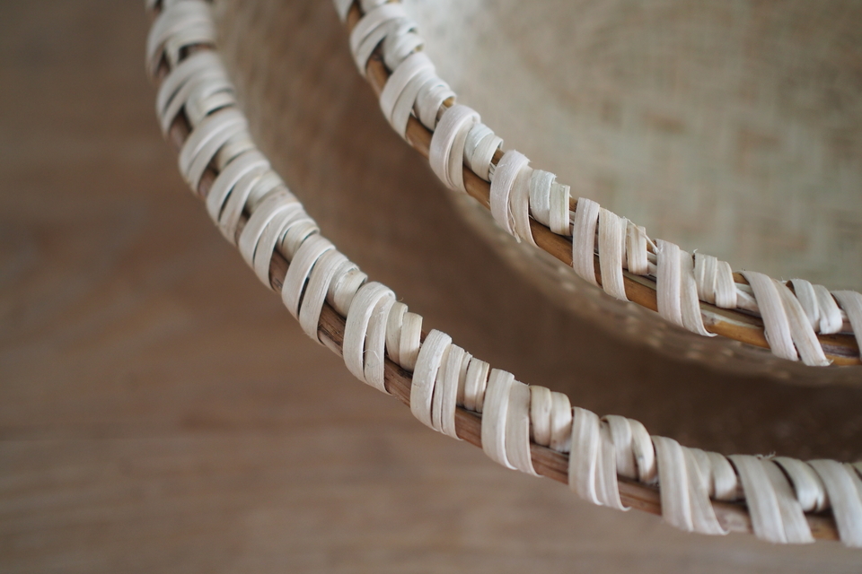 マタタビの足付きザル