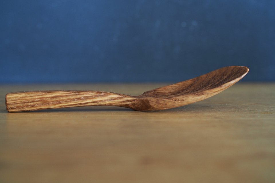 ホワイトオークのとりわけスプーン　