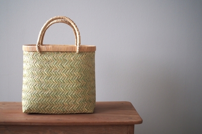 篠竹のひとり分買い物かご