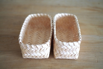 イタヤ細工のあじろ編み弁当箱