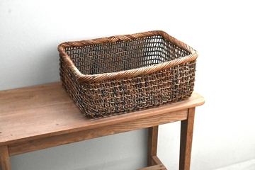 あけびのこだし編み収納かご
